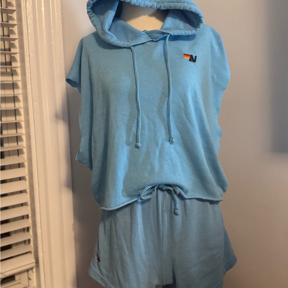 Aviator Nation Light Blue Women's Shorts - Picture 2 of 7